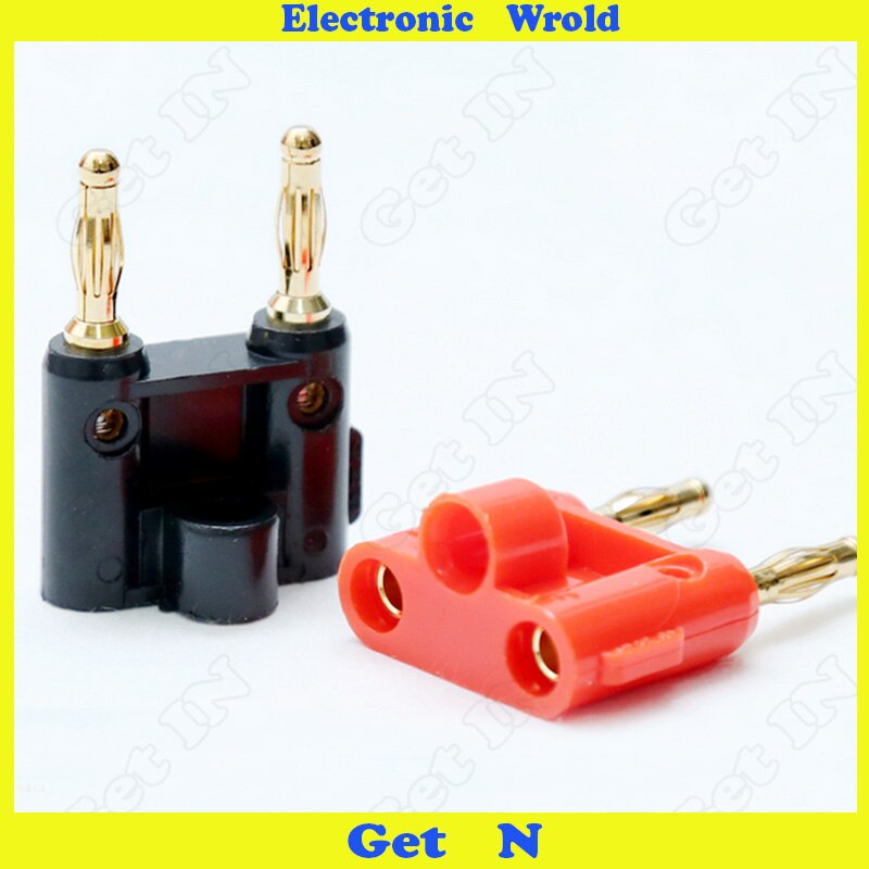 zz-10pcs-4mm-Banana-Plug-Double-Row-Two-Together-Joint-Piece-Gold-Plated-Stackable-Connector-Spacing-19mm